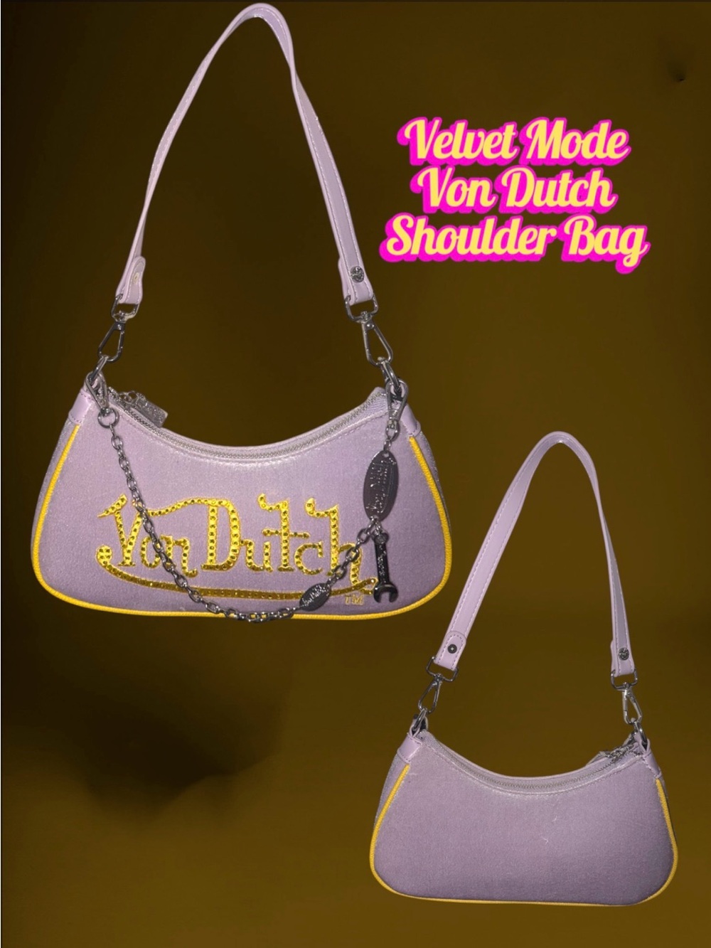 *new* Velvet Mode Von Dutch Shoulder Bag